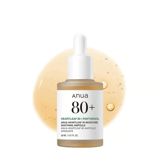 Heartleaf 80% 舒緩安瓿 適用於敏感肌膚的面部保濕