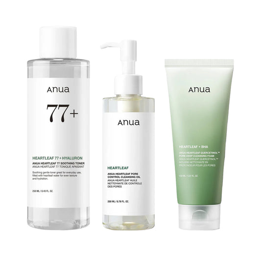 魚腥草清潔保濕卸妝套裝 魚腥草洗面乳150ml & 溫和卸妝油200ml & 保濕爽膚水250ml