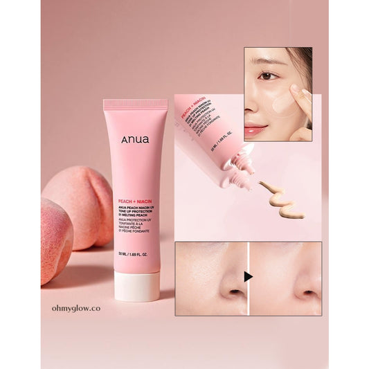 Anua SPF 50+ PA++++ 桃萃取菸鹼醯胺提亮有色防曬霜