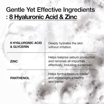 ANUA 透明質酸 保濕溫和泡沫潔面乳 適用於乾性皮膚洗面乳 雙重清潔